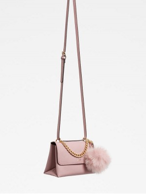 AL089*ALDO POM POM 2-WAYS CROSSBODY BAG (PINK)